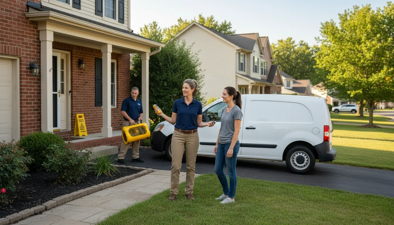 Residential water damage restoration in Du Bois, NE